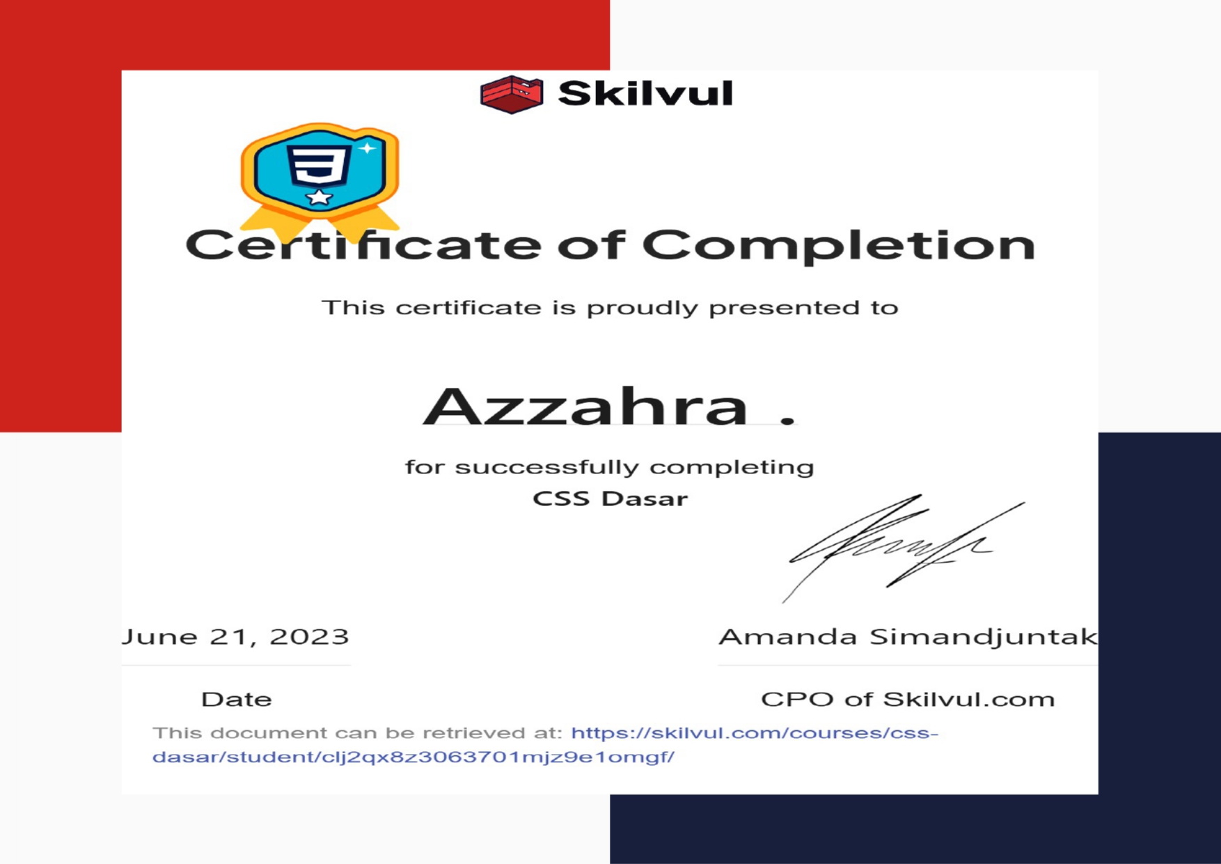 CSS Certificate